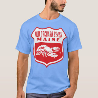 Camiseta Old Orchard Beach Maine Retro Shield White
