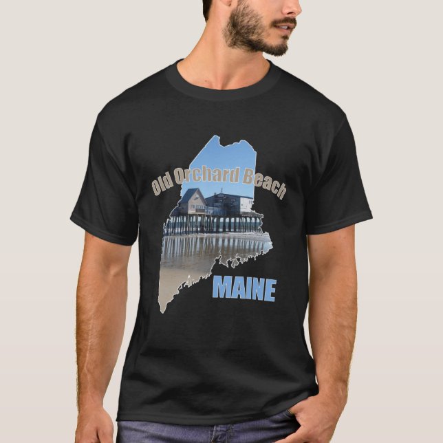 Camiseta Old Orchard Beach Maine Souvenir OOB Pier Shorelin (Anverso)