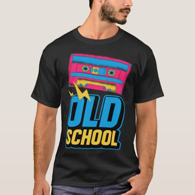 Camiseta Old School Awesome Retro Cassette Tape Oldies Vibe (Anverso)