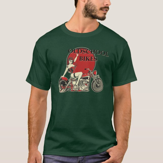 Camiseta - Old School Bikes - Retro (Anverso)