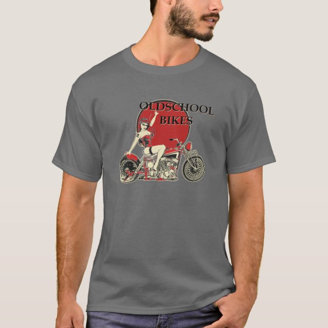 Camiseta - Old School Bikes - Retro (Anverso)