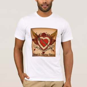 Camiseta Old School Heart & Thorns Tattoo Tee