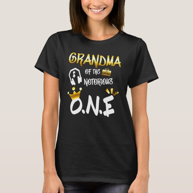 Camiseta Old School  Hip Hop Grandma Of The Notorious One (Anverso)