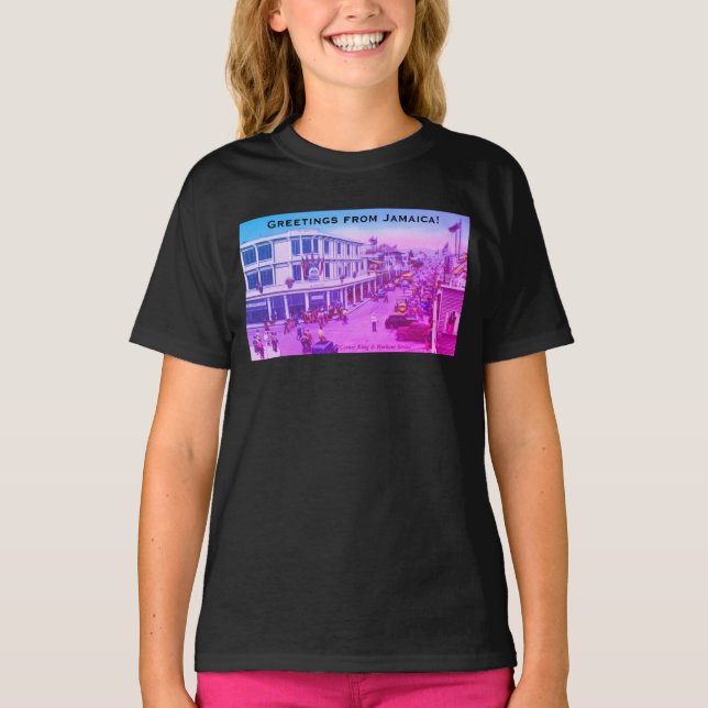 Camiseta Old School Kingston, Jamaica (Harbour Street) BWI (Anverso)