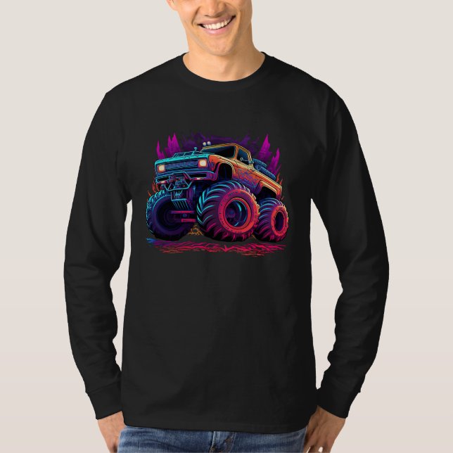 Camiseta Old School Monster Truck Grafitti Big Style Monste (Anverso)