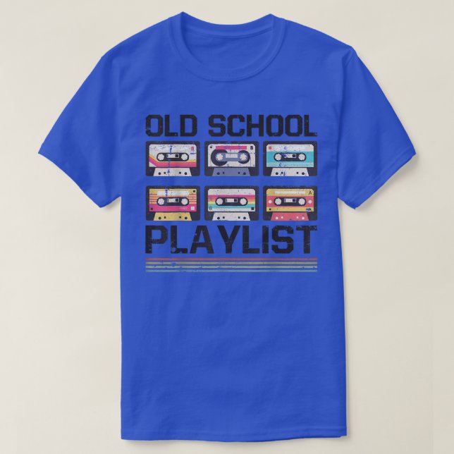 Camiseta Old School Playlist Cassette Tape Music Retro 80s2 (Diseño del anverso)