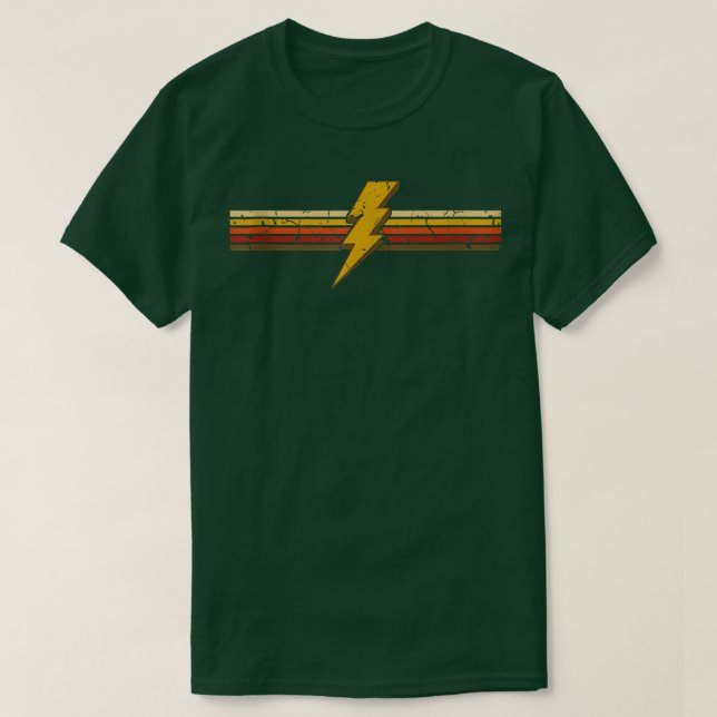 Camiseta Old School Retro Lightning Bolt goldenera Fitness  (Diseño del anverso)