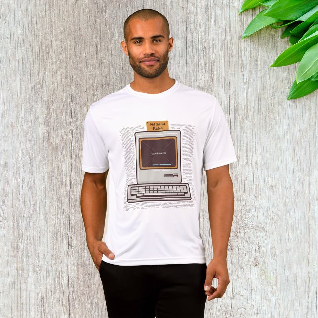 Camiseta Old School Rules Retro Computer Game Over (Subido por el creador)