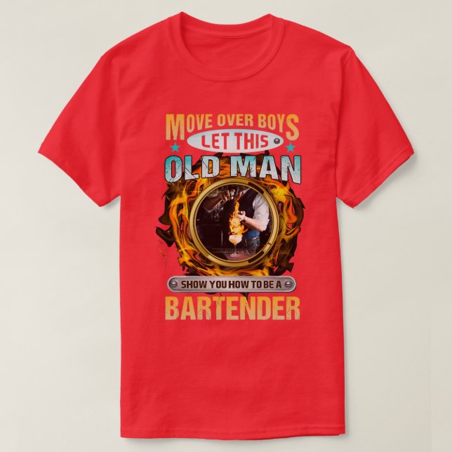 Camiseta Oldman Bartender Shirt (Diseño del anverso)