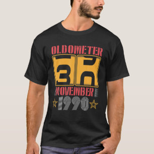 Camiseta Oldometer 30 años Noviembre 1990 Feliz cumpleaños