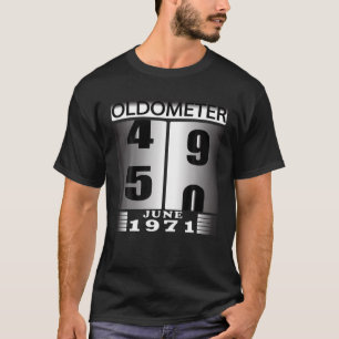 Camiseta Oldometer 49 50, Nacido En JUNIO De 1970, Funny 50