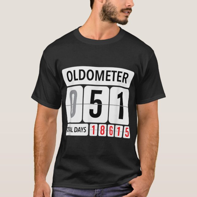 Camiseta Oldometer 51 Gracioso 51º cumpleaños de la anciana (Anverso)