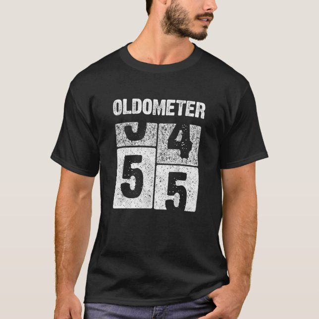 Camiseta Oldometer 55 Años 55º Regalo De Cumpleaños Nacido  (Anverso)