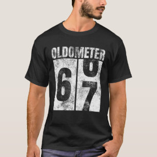 Camiseta Oldometer, 66-67 años, mujer de sexo masculino Grá