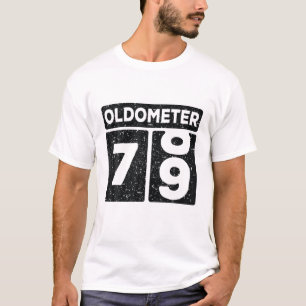 Camiseta Oldometer 78-79 Años Divertidos 79 Años Hombres