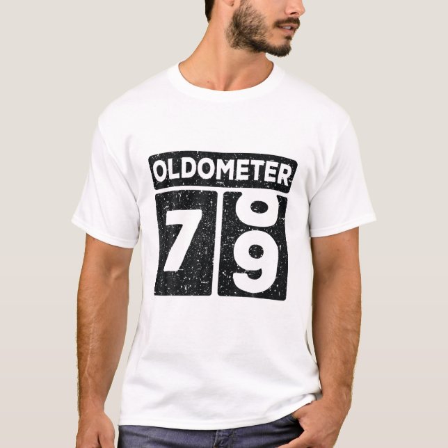 Camiseta Oldometer 78-79 Años Divertidos 79 Años Hombres (Anverso)