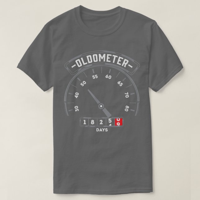 Camiseta Oldometer Gracioso Regalos de cumpleaños a 50 años (Diseño del anverso)