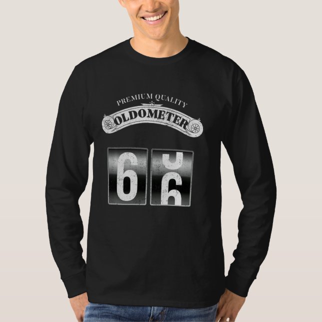 Camiseta Oldometer Retro 65-66 Gracioso 66º cumpleaños (Anverso)