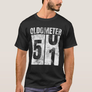 Camiseta Oldómetro 50 51 años Hombre Mujer Cumpleaños Gráfi