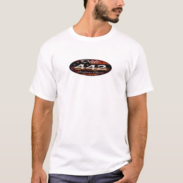 Camiseta Olds 442 - Obra clásica americana del emblema oval (Anverso)