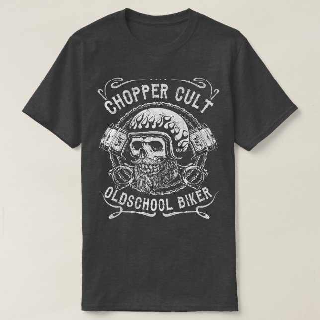 Camiseta Oldschool Chopper-Cult Cooles Biker Motiv  950 (Diseño del anverso)