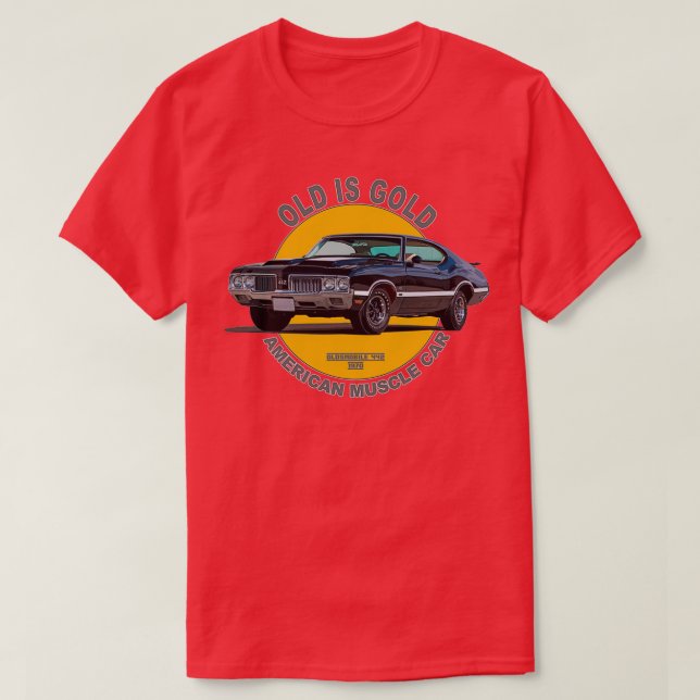Camiseta Oldsmobile 442 American Muscle Car 60s 70s Old is (Diseño del anverso)