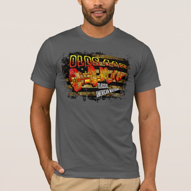 Camiseta Oldsmobile 442 - Obra clásica caliente del (Anverso)