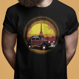 Camiseta Oldtimer 2cv Charleston Paris Sonnenuntergang