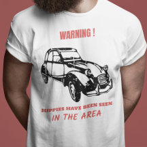 Oldtimer 2cv Ente Hippie Warnung
