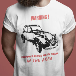 Camiseta Oldtimer 2cv Ente Hippie Warnung