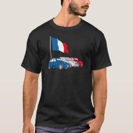 Camiseta Oldtimer 2CV Trio Frankreich Flagge