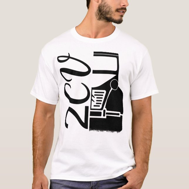 Camiseta Oldtimer 2cv Typografie Halbe Ente (Anverso)