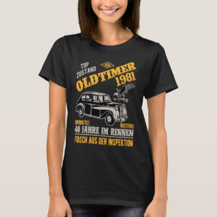 Camiseta Oldtimer Vintage 1981 40th Birthday Car