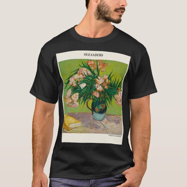 Camiseta Oleanders De Vincent Van Gogh rosas rosas rosas y  (Anverso)