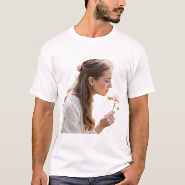 Camiseta oler las flores (Anverso)