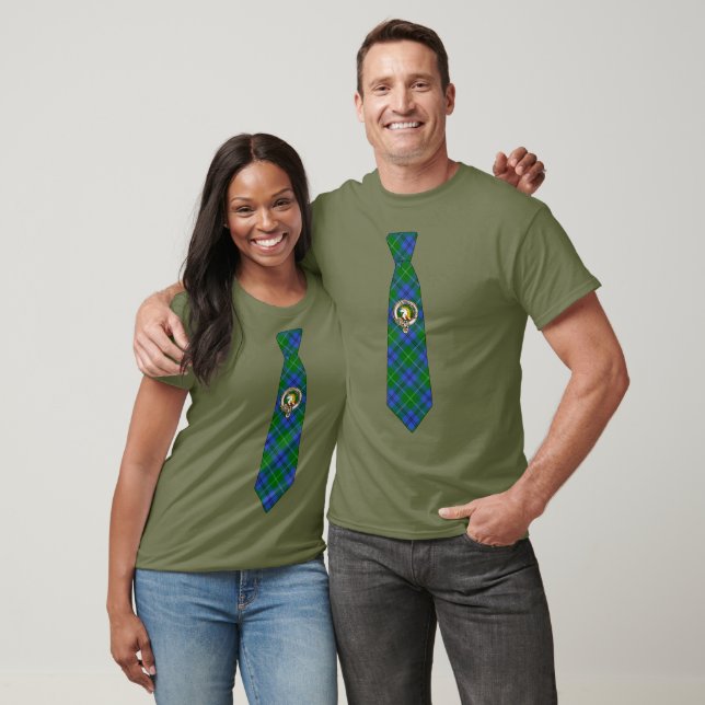 Camiseta Oliphant Scottish Clan Badge & Tartan Necktie (Unisexo)