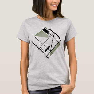Camiseta Olive Black Diagonal MCM Aspecto Geométrico Resume