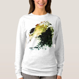 Camiseta Olive Gold Tan Airbroche Pintura de pintura MCM As