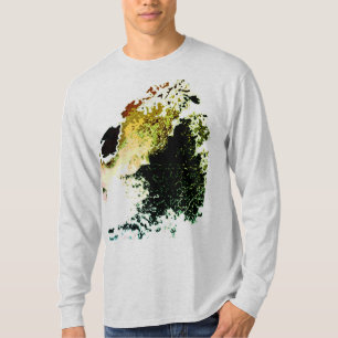 Camiseta Olive Gold Tan Airbroche Pintura de pintura MCM As