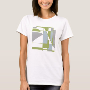 Camiseta Olive Gray Geometric inspirado en MCM Resumen Pequ