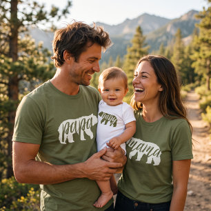 Camiseta Olive Green Mama Bear Familia a Juego