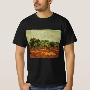 Camiseta Olive Grove, cielo azul pálido de Vincent van Gogh
