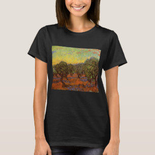Camiseta Olive Grove, cielo Naranja por Vincent van Gogh