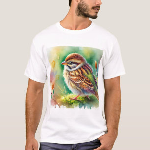 Camiseta Olive Sparrow Watercolor Harmony 300824AREF151 - W