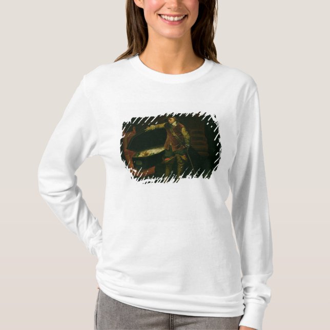 Camiseta Oliver Cromwell con el ataúd de Charles I (Anverso)