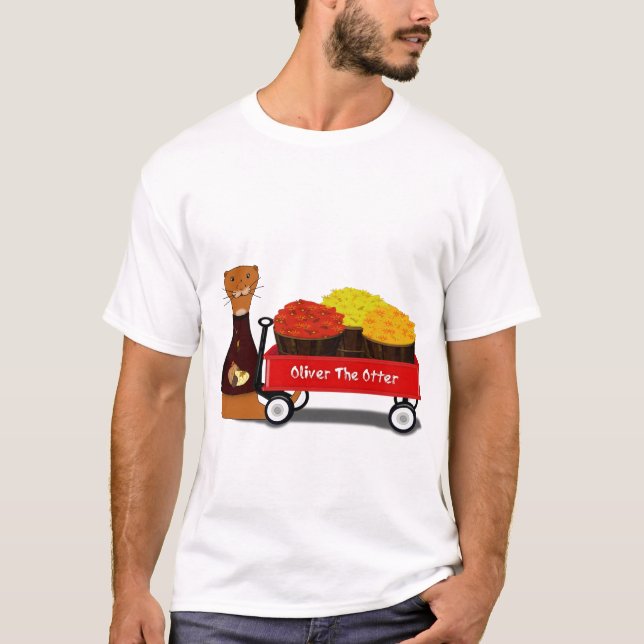 Camiseta Oliver El Otter Se Preparará Para El Otoño (Anverso)