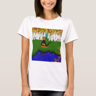Camiseta Oliver la Nutria en el lago River Wolf en Otoño