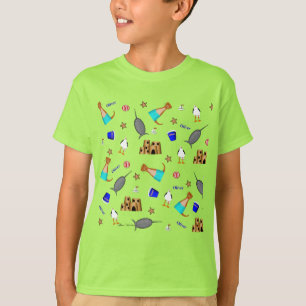 Camiseta Oliver La Nutria Patrón de Vacaciones de Verano en