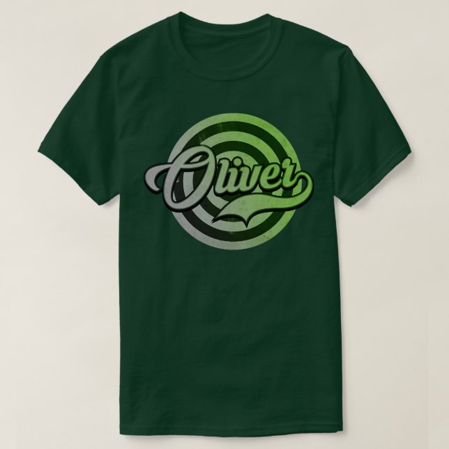 Camiseta Oliver Olive Nombre (Diseño del anverso)