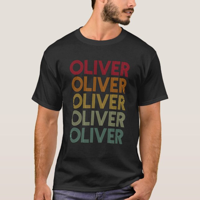Camiseta Oliver Retro Name Humor Nickname (Anverso)